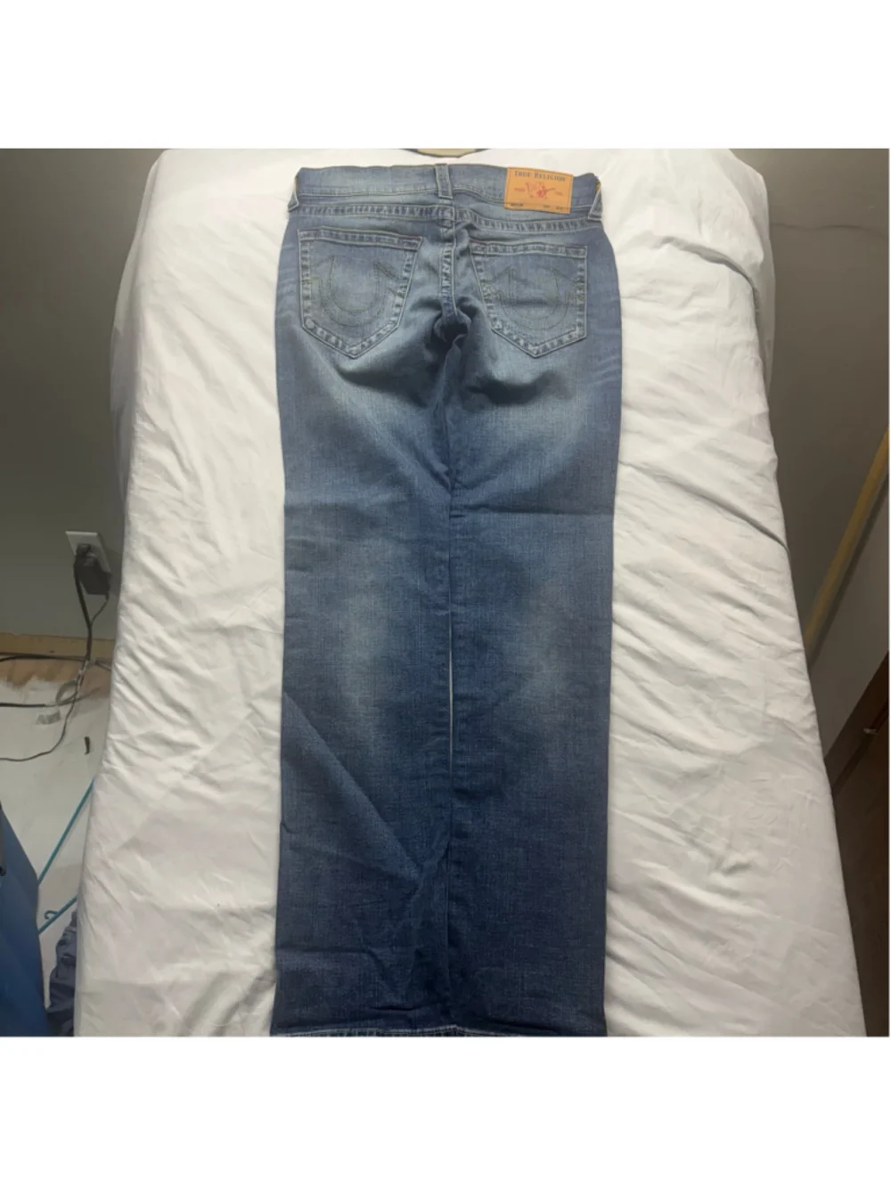True Religion Ricky No Flap SN Relaxed Straight Jeans Blue Wash Men's Size 30